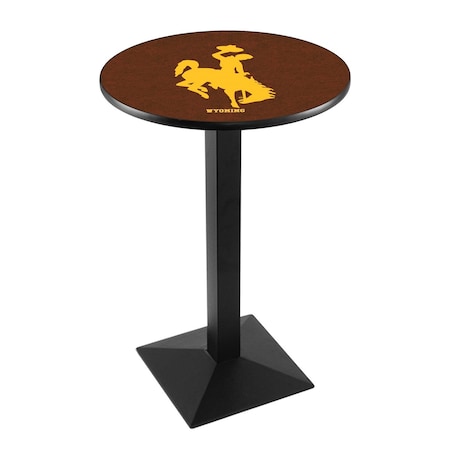 Holland Bar Stool Co 36" Blk Wrinkle Wyoming Pub Table L217B3628Wymng
